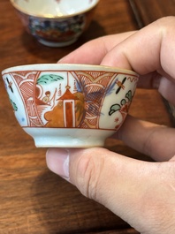 Een verzameling van 23 Chinese koppen en schotels, Kangxi/Qianlong