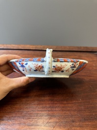 Sauci&egrave;re en porcelaine de Chine de style Imari, ancienne collection d'Auguste le Fort, Kangxi