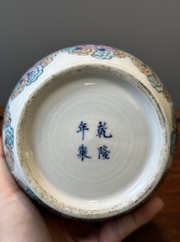 A Chinese doucai 'Eight Immortals' vase, Qianlong mark, Republic