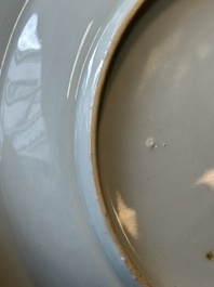 Five Chinese famille rose plates with floral design, Yongzheng/Qianlong