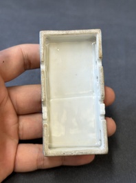 Porte-pinceaux en porcelaine de Chine famille rose, 19&egrave;me