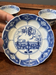 Een verzameling van 23 Chinese koppen en schotels, Kangxi/Qianlong