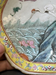 Twee Chinese famille rose tazza's, Tongzhi merk en periode