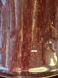 A Chinese monochrome copper-red-glazed vase, 19th C.
