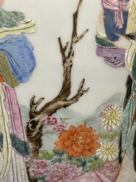 Een Chinese famille rose vaas met Lan Caihe, Qianlong merk en periode