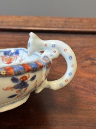Sauci&egrave;re en porcelaine de Chine de style Imari, ancienne collection d'Auguste le Fort, Kangxi