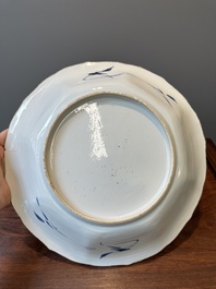A pair of Chinese blue and white 'Cao sisters' dishes, Kangxi/Yongzheng