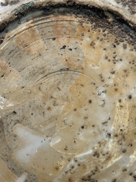 A Chinese Swatow wucai 'phoenix' plate, Ming