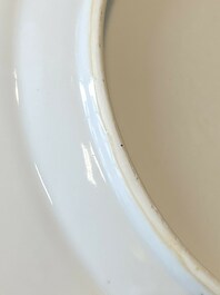 A pair of Chinese famille rose 'Jiangxi Province' plates, endless knot mark, 19/20th C.