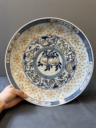 Two Chinese famille rose dishes, Kangxi and Shen De Tang 慎德堂 mark, 19th C.