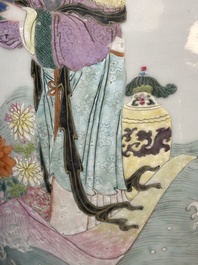 Een Chinese famille rose vaas met Lan Caihe, Qianlong merk en periode
