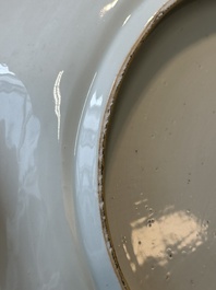 A pair of Chinese blue and white 'Cao sisters' dishes, Kangxi/Yongzheng