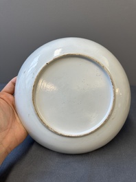 Two Chinese Canton famille rose plates, 19th C.