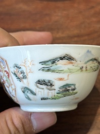 Tasse et soucoupe en porcelaine de Chine famille rose aux armes de Beekman de Z&eacute;lande pour le march&eacute; hollandais, Yongzheng