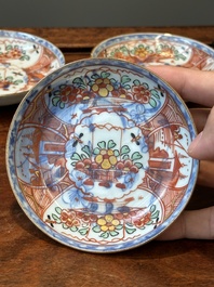 Een verzameling van 23 Chinese koppen en schotels, Kangxi/Qianlong