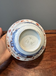 A Chinese Imari-style 'klapmuts' bowl with landscape design, ex-collection of August the Strong, Kangxi