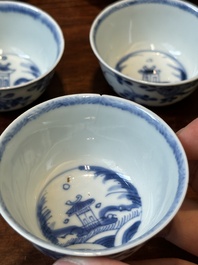 Een verzameling van 23 Chinese koppen en schotels, Kangxi/Qianlong