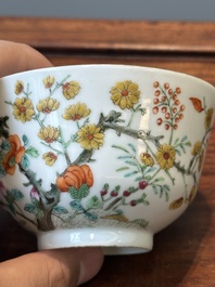 Two Chinese famille rose bowls, a 'Buddhist lion' plate and a 'Wu Shuang Pu' bowl, 19th C.