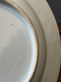 Five Chinese famille rose plates with floral design, Yongzheng/Qianlong