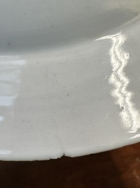 A Chinese famille rose 'fishermen' plate, Yongzheng/Qianlong