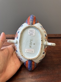 Sauci&egrave;re en porcelaine de Chine de style Imari, ancienne collection d'Auguste le Fort, Kangxi