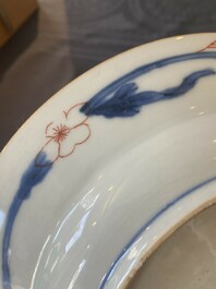 A pair of Chinese famille rose 'rooster' plates, Yongzheng