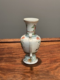 An unusual Chinese famille rose export porcelain vase, Qianlong