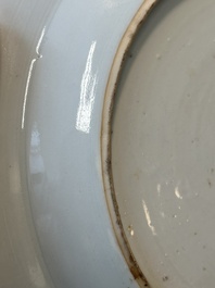 An unusual Dutch-decorated Chinese grisaille plate, Qianlong