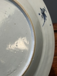 Three Chinese Imari-style 'Parasol ladies' plates after Cornelis Pronk, Qianlong