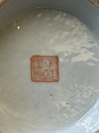 Twee Chinese famille rose tazza's, Tongzhi merk en periode