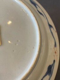 A pair of Chinese famille rose 'rooster' plates, Yongzheng