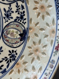 Two Chinese famille rose dishes, Kangxi and Shen De Tang 慎德堂 mark, 19th C.