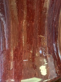 A Chinese monochrome copper-red-glazed vase, 19th C.