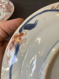 A pair of Chinese famille rose 'rooster' plates, Yongzheng