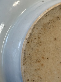 An oval Chinese monogrammed Canton famille rose dish, 19th C.