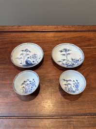 Een verzameling van 23 Chinese koppen en schotels, Kangxi/Qianlong