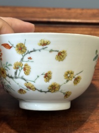 Two Chinese famille rose bowls, a 'Buddhist lion' plate and a 'Wu Shuang Pu' bowl, 19th C.