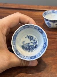 Een verzameling van 23 Chinese koppen en schotels, Kangxi/Qianlong