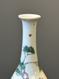 Twee Chinese famille rose vazen, Ju Ren Tang 居仁堂 merk, 19/20e eeuw