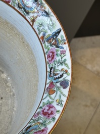 A pair of fine Chinese Canton famille rose jardinieres on stands, 19th C.