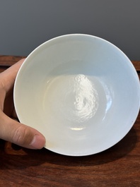 A Chinese famille rose 'plum blossom' bowl, Shen De Tang Zhi 慎德堂製 mark, 19/20th C.