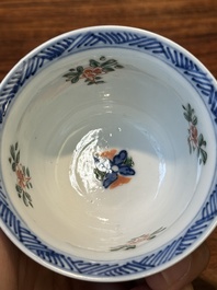 A rare Chinese reticulated double-walled famille verte cup, Kangxi