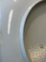 Two Chinese famille rose bowls, a 'Buddhist lion' plate and a 'Wu Shuang Pu' bowl, 19th C.