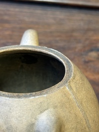 A Chinese Yixing stoneware 'Shipiao 石瓢' teapot, Ren Bonian 任伯年 signed, dated 1879