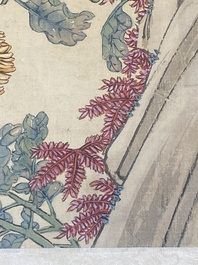 Chinese school: Six works with birds, flowers and fruits, ink and colour on paper, 19/20th C.