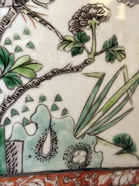 A Chinese famille verte jardiniere, 19th C.