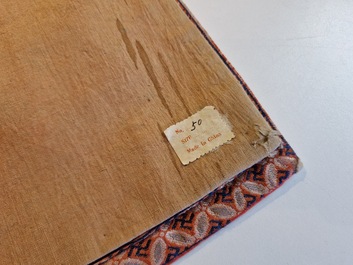 A Chinese embroidered silk 'kesi' cloth with Buddhist lions and phoenixes, 19th C.
