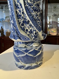 A fine Chinese blue and white Boddhisattva, Xue Chang Sen 薛長森 seal mark, Republic