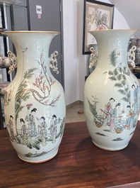 Zeven Chinese famille rose vazen, 19/20e eeuw