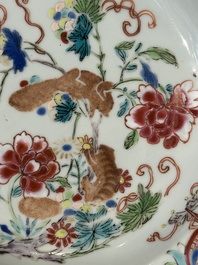 Collection vari&eacute;e en porcelaine de Chine famille rose et verte, 18/19&egrave;me
